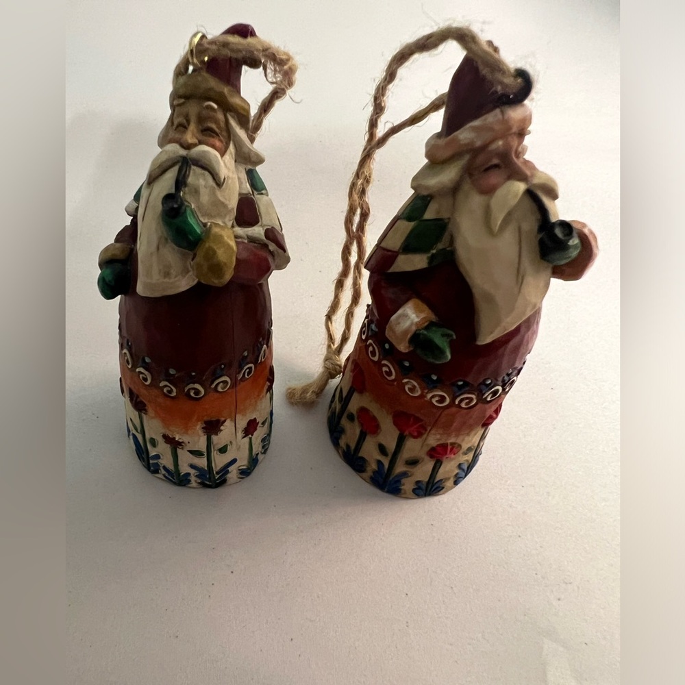 (2) Approx. 4 1/2”Jim Shore Santa Figures From 2002